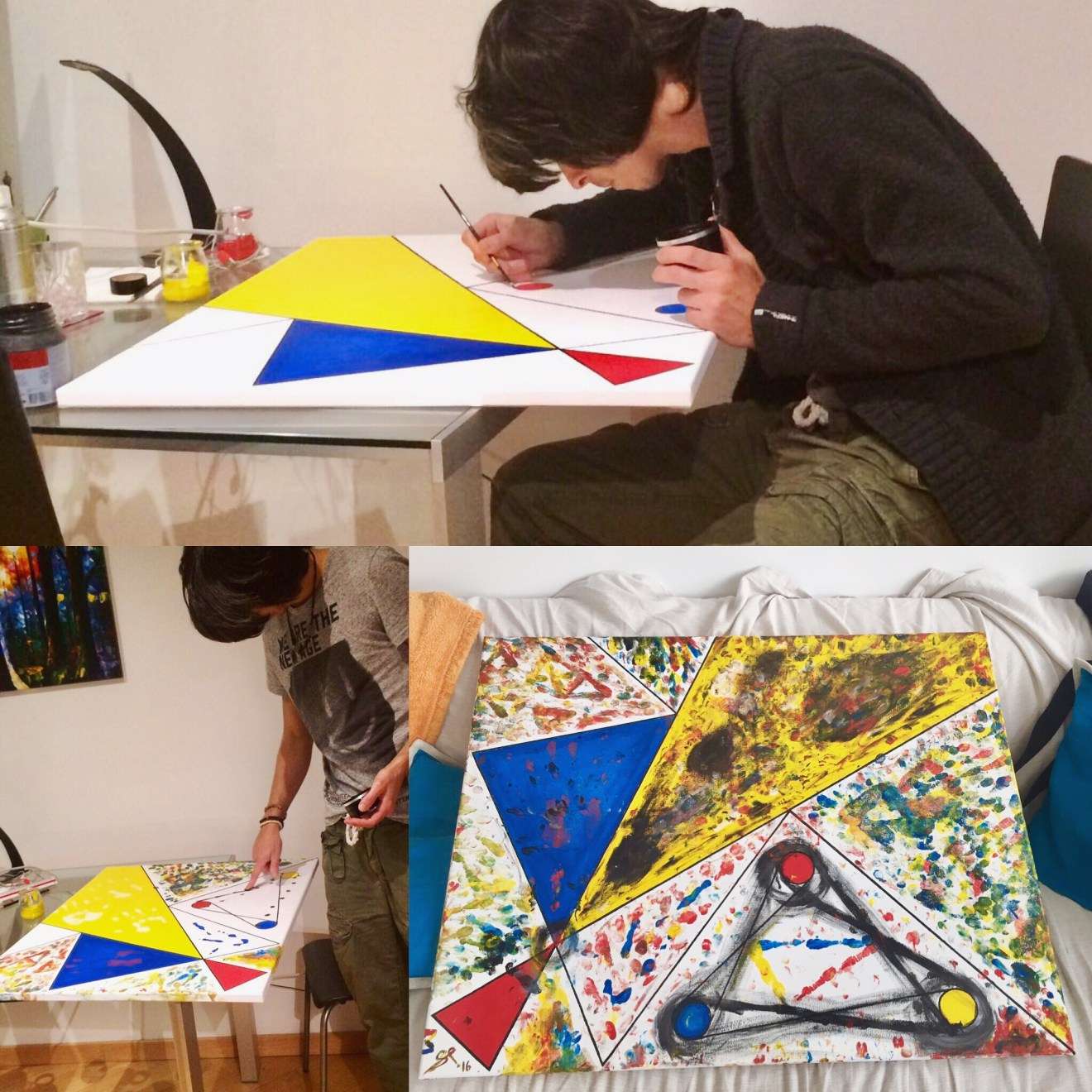 Jak jsem se stal profesionálním umělcem 3 The process of painting Road to Happiness