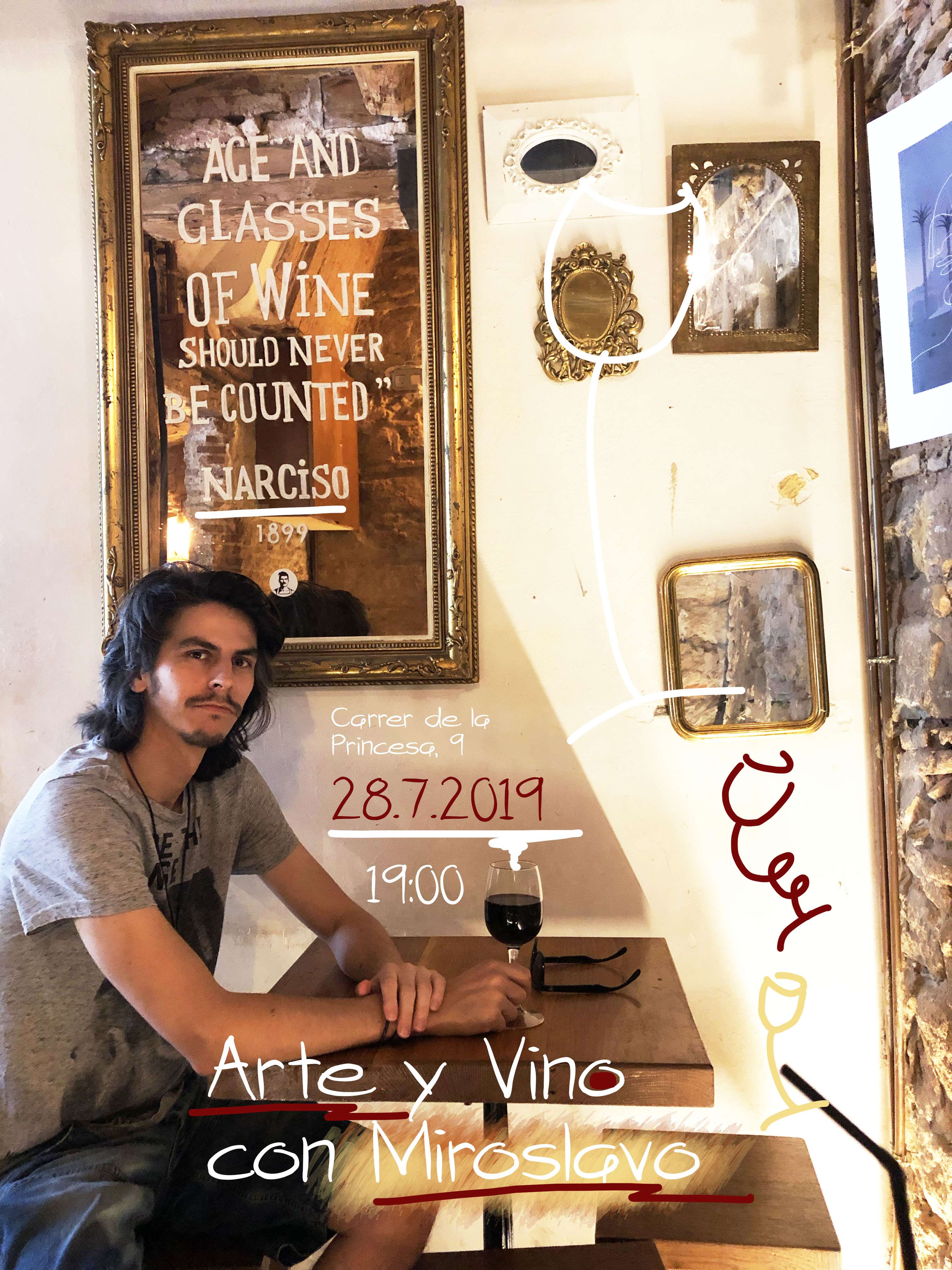 Arte y Vino Miroslavo Narciso Barcelona