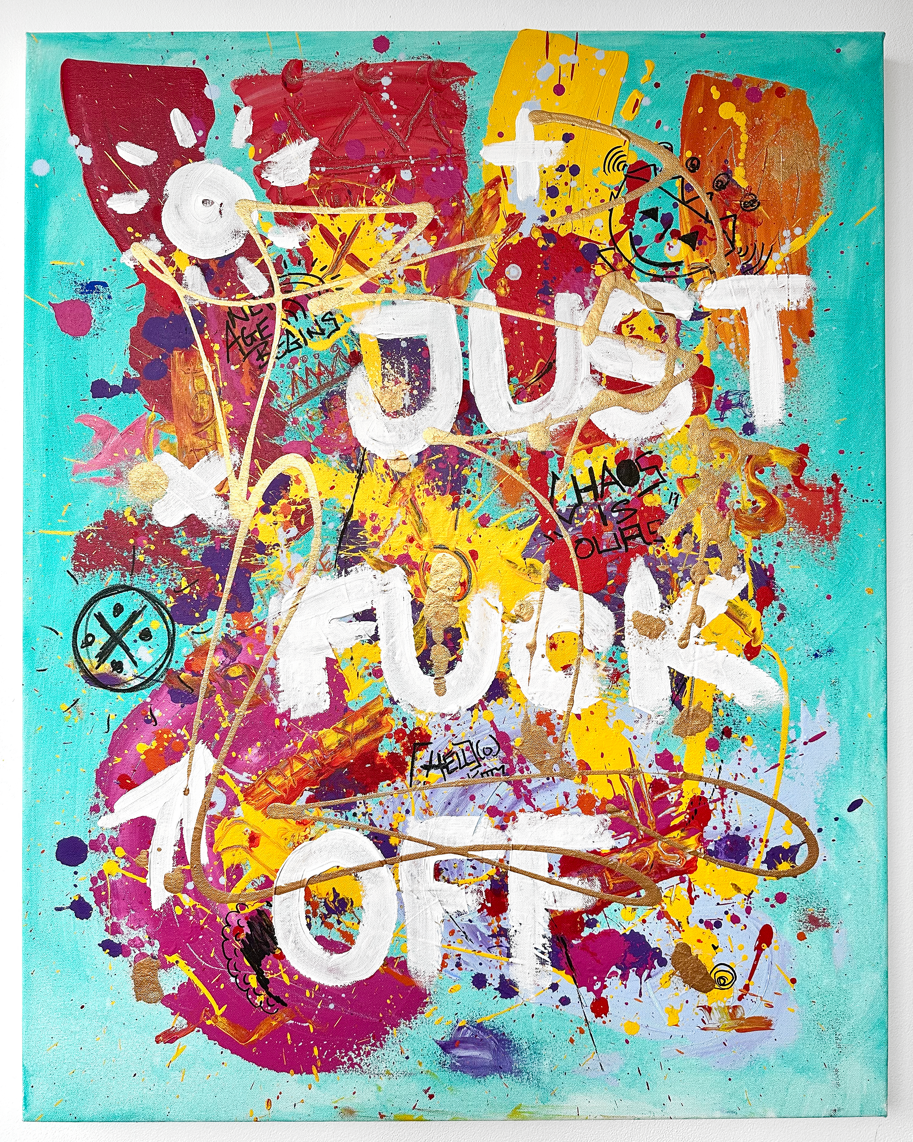 just fuck off abstract statement painting